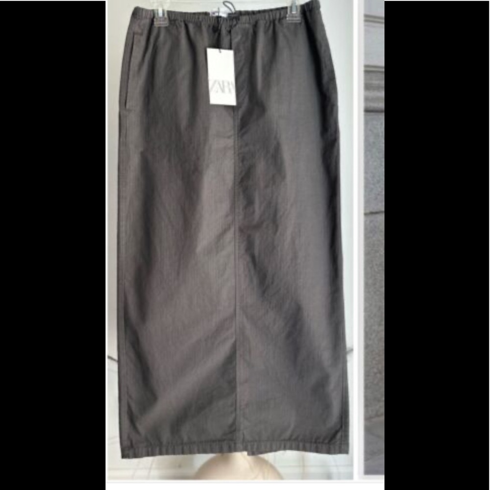 Zara anthracite grey cargo skirt fits like a 14/16
